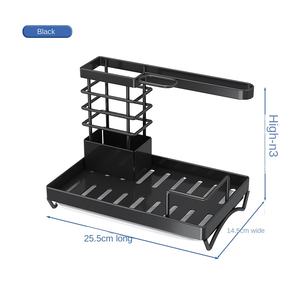 Estante <span class=keywords><strong>de</strong></span> almacenamiento <span class=keywords><strong>de</strong></span> manteles <span class=keywords><strong>de</strong></span> cocina multicapa <span class=keywords><strong>de</strong></span> fácil instalación con plato, toalla, detergente, botella, palillo/cuchillo/tenedor - Product Image 6