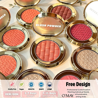 Palette de fard à joues en poudre de luxe cosmétique, marque privée, imperméable, longue tenue, soyeuse, végane, palette de fard à joues en poudre pressée, vente en gros