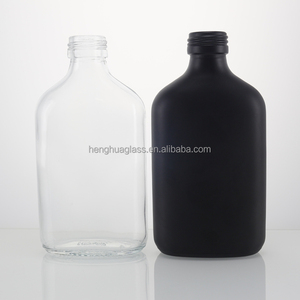 Cao Cấp 200Ml Phẳng Rõ Ràng Matte Thủy Tinh Màu Đen Tinh Thần Chai Cho Nước Giải Khát Nước Trái Cây Lạnh Brew Cà Phê Whiskey Rượu Với Vít Cap - Product Image 2
