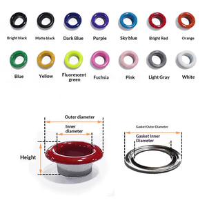 Œillets et passants métalliques ronds en acier inoxydable plaqué et épaissi, en stock usine, pour sacs, vêtements, chaussures, chapeaux et bannières - Product Image 3