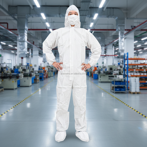 Robe d'isolation monobloc jetable économique (vêtements de travail) avec membrane respirante à capuche Qualité sans pied garantie - Product Image 2