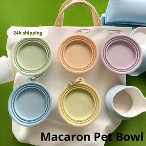 मैकरोन पालतू कुत्ते बिल्ली तह आउटडोर पोर्टेबल टी-पी + पीएस गोल भोजन और पेयजल बेसिन गुआंगडोंग बनाया - Product Image 2