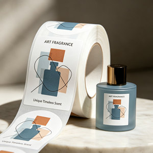 Étiquettes autocollantes personnalisées pour flacons de parfum, rouleaux de luxe avec estampage à chaud doré, logo en relief, autocollants imprimés en papier adhésif en gros - Product Image 3