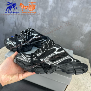 Half <b>Slippers</b> 3XL Black Mesh and Polyurethane <b>Mules</b> Sports Shoes Breathable Casual Sneakers Casual Running Shoes Balenciagaes - Product Image 6