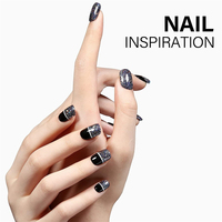 AILLSA Vernis Gel UV à Base d'Eau Scintillant Français Non Toxique Écologique Végétalien Soak-Off Kit DIY pour Nail Art