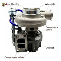 Turbocompresseur HX35W à montage universel compatible avec les moteurs diesel 6BTAA, pour chargeurs et chariots élévateurs, pièce de rechange de reconditionnement