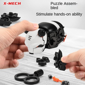 Juegos de juguetes de animales DIY ensamblados en cadena, modelo de simulación móvil de perro mecánico, bloques de construcción de plástico para Educación de mascotas para niños - Product Image 2