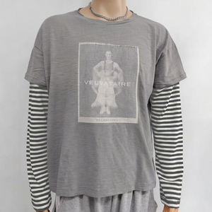 T-shirt da uomo personalizzata in cotone slub di alta qualità, trattata con esposizione solare, lavata e sbiancata - Product Image 1