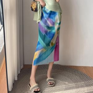 2023 d'été Couston Offre Spéciale Plissé Miyake Taille Haute Plissée <span class=keywords><strong>Mi</strong></span> <span class=keywords><strong>Longue</strong></span> Fente Femmes <span class=keywords><strong>jupe</strong></span> Droite <span class=keywords><strong>Tube</strong></span> De <span class=keywords><strong>Jupe</strong></span> - Product Image 6