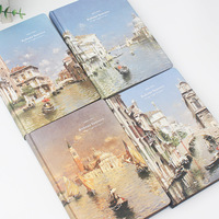 Vente en gros de cahier d'art d'architecture de paysage simple et créatif, couleur, page intérieure, illustration, bloc-notes pour étudiant