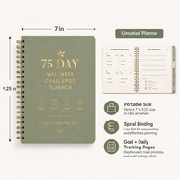 Planificateurs personnalisés pour le Défi de Bien-être Ultime de 75 Jours - Système de Fitness, Habitudes, Mentalité et Nutrition - Étanche, Personnalisable, Cadeau, Achat