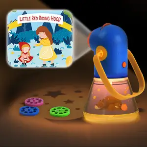 Konig Kids New Story Projektor Baby Sleeping Story Book Taschenlampe projektor Schlafens zeit Pädagogisches Babys pielzeug