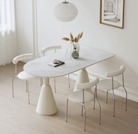 Ensemble d'extérieur moderne, table et chaise de salle à manger 8 places confortables, peu encombrantes pour la maison,
