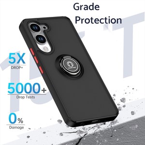 Luxury Design Kickstand Matte Magnetic TPU Phone Case for <strong>VIVO</strong> Y29S 5G Ring Holder Back Cover Retail <strong>Packaging</strong> Included - Product Image 4