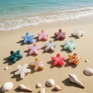 Pinza de Pelo con Forma de Estrella de Mar de 7 cm, Accesorio para el Cabello para Mujeres y Niñas - Product Image 2
