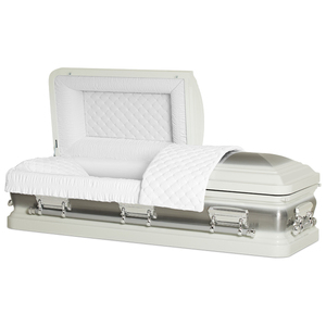 Sigillatore calibro 18 cofanetto in metallo bianco con hardware in argento per pompe <span class=keywords><strong>funebri</strong></span> - Product Image 2