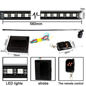 Liwiny 7 màu 5050 48led RGB Scanner Flash xe Strobe ánh sáng ban đêm Rider Kit ánh sáng dải tự động bầu không khí Đèn Flash + từ xa - Product Image 4