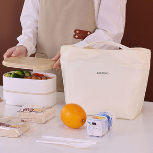 Borsa da <span class=keywords><strong>pranzo</strong></span> portatile in Nylon con chiusura a cerniera in alluminio leggero e impermeabile per impiegati e studenti - Product Image 4