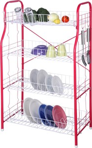 4 Tier KV-774 Thường Vụ Loại Bếp Bữa Ăn Tấm Giá Món Ăn Khô Tấm Món Ăn Drainer <span class=keywords><strong>Rack</strong></span> Món Ăn Giá - Product Image 3