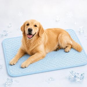 Cooling Pet <b>Mat</b> Ice Silk Dog and <b>Cat</b> Pad Breathable Summer Relief Cushion for Indoor Use - Product Image 1