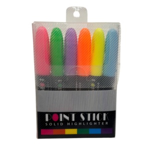 Set di Evidenziatori in Gel Solido a 6 Colori, Senza Perdite d'Inchiostro, Evidenziatori a Cera Liscia, Non Tossici, Forniture per Cancelleria - Product Image 1