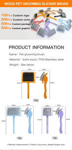 Spazzola <span class=keywords><strong>Cardatore</strong></span> <span class=keywords><strong>per</strong></span> Toelettatura <span class=keywords><strong>Cani</strong></span> di Alta Qualità in Legno con Perni Lunghi - Product Image 2