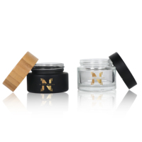 Pot en verre pour crème corporelle de haute qualité, beurre pour soins de la peau, vente en gros d'usine, pot cosmétique vide, volume 10 ml, 20 ml, 30 ml, 50 ml, 100 ml
