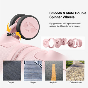 <span class=keywords><strong>Valise</strong></span> cabine 20 pouces pour avions, bagage à roulettes avec serrure TSA, sac de voyage moderne - Product Image 4