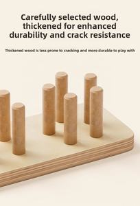 Juguetes de madera para clasificar formas Konig Kids, materiales de educación temprana Montessori, juguetes sensoriales coloridos de 0 a 24 meses KK - Product Image 3