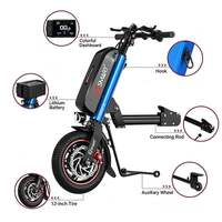 ELESMART A6 36V 500W Vélo électrique à assistance manuelle avec batterie au lithium 12.8AH/16AH, frein à disque double, pour fauteuil roulant manuel, utilisation extérieure