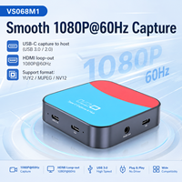 Carte de capture vidéo USB-C + station d'accueil 7-en-1, 1080P*60Hz, sortie HDMI en boucle, 2xUSB-A + 1xUSB-C 5 Gbps, PD 90W en amont + 100W, sortie audio