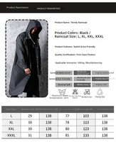 Imperméable à capuche réutilisable avec logo personnalisé, coupe-vent unisexe pour le tourisme, les activités de plein air, les trajets quotidiens et les voyages d'affaires