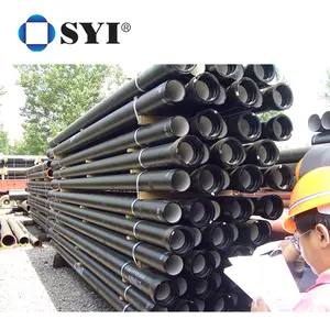 ISO2531 EN545 EN598 DCI Pipes Good Toughness Cement Lined Tyton Socket Spigot Ductile Iron Pipe Length