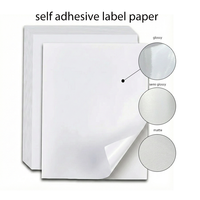 100 feuilles de papier offset blanc mat sans bois A4, autocollant, impression jet d'encre/laser, étiquette brillante pour l'emballage