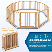 Parc de jeu Montessori moderne en bois 8 pièces pour bébés et tout-petits – Design réglable, pliable, écologique et durable pour chambre et salon