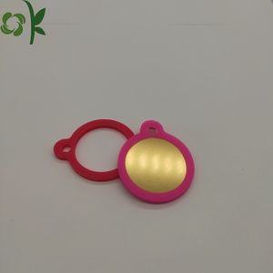 OKSILICONE 스팟 실리콘 라운드 개 애완 동물 태그 소음기 서클 id 태그 보호 커버 다채로운 고무 개 태그 커버 - Product Image 6