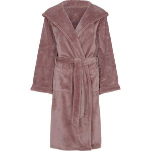 Luxury Plush Flannel Fleece Women's Hooded Collar Robe Summer Spring <b>Knee</b> Length Front Logo Bulk Winter Bathrobe Gift Set - Product Image 1