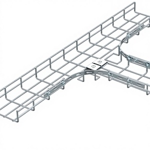 รางเคเบิลแบบตะแกรง, รางเคเบิลแบบตะแกรงสแตนเลส, รางเคเบิลแบบตะแกรงชุบสังกะสี, รางตะแกรง, ชั้นวางสายไฟแบบเปิดสำหรับศูนย์ข้อมูล - Product Image 1