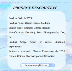 Milieu de culture Simmons au citrate utilisé pour l'expérimentation sur l'absorption du citrate - Product Image 2