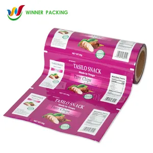 custom taro chips packaging roll filmwholesale laminated food grade plastic wrap roll food wrap printing foil roll film opp film