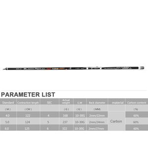 Caña de pescar de carbono NT0470, señuelo telescópico de agua de mar, 4m/5m/6m - Product Image 6