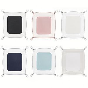 Custom6 Colors PVC <b>Desk</b> Tray Organizer <b>Foldable</b> Single Tier Storage for Dice Coins Jewelry Keys - Product Image 1