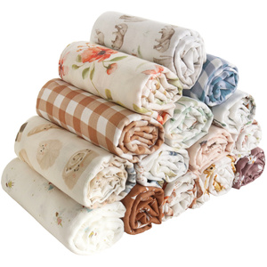 <span class=keywords><strong>Couverture</strong></span> en <span class=keywords><strong>mousseline</strong></span> pour nouveau-né de 0 à 12 mois, 70 % bambou, 30 % coton, motif animal, 47 x 47 pouces, anti-boulochage, portable, toutes saisons - Product Image 6