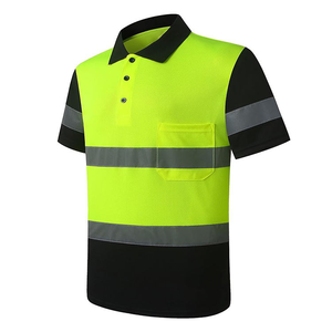 Men's Quick Dry <b>Polo</b> <b>Shirt</b> High Visibility Breathable Safety Vest with Custom Logo Reflective Workwear Uniform for Daytime Work - Product Image 1