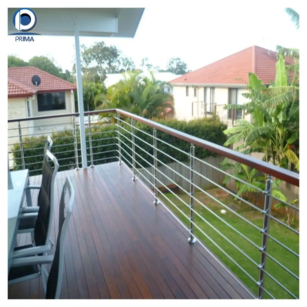 Prima Rod Geländer Balkon Moderne Treppe Aluminium Geländer System Designs Deck Vertikale Edelstahl Rod Bar Geländer