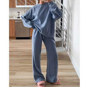 Tuta Sportiva Invernale da Donna in Tinta Unita Personalizzabile, Abbigliamento Tecnico in Pile, Felpe <span class=keywords><strong>con</strong></span> Cappuccio e Tute da Ginnastica per Donna - Product Image 1