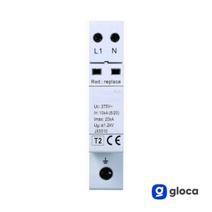 Protector Contra Sobretensiones Gloca 1PN 10kA T2 275V Protección del Sistema Eléctrico JX5510 - Product Image 3