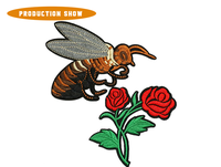 Patch brodé personnalisé avec fixation auto-agrippante et thermocollante, sur fond sergé, à coudre ou à repasser