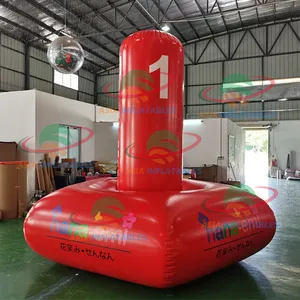 Boya inflable con forma personalizada para natación, boya hinchable flotante para natación, marcador de boyas para marcas de carreras