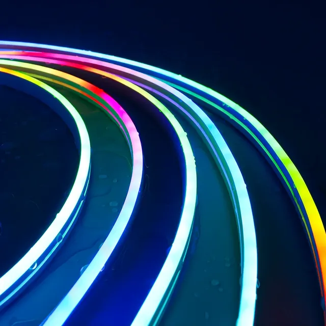 Dream Color LED Neon Strip WS2811 5050 RGBIC IP67 Waterproof Addressable Remote Control Dimmable Flexible Silicone Light Tape